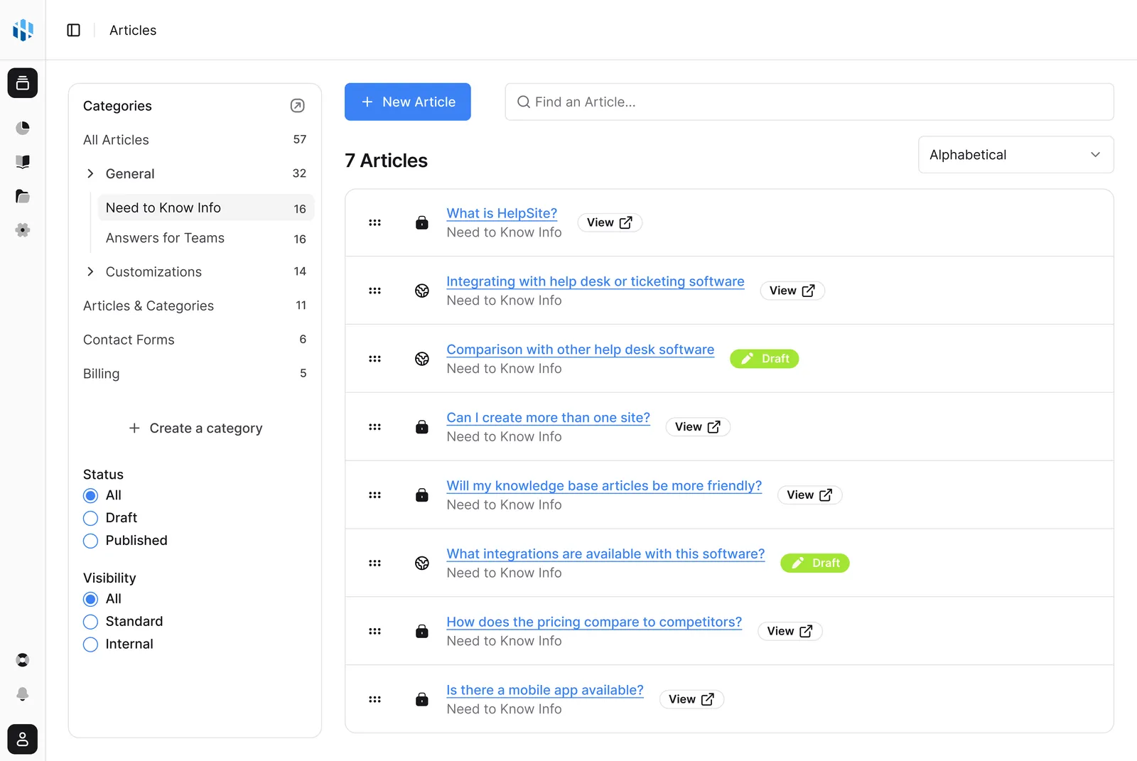 Smart article suggestions appearing as a customer types in the contact form
