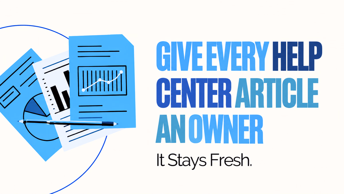 Give Every Help Center Article an Owner. It Stays Fresh.