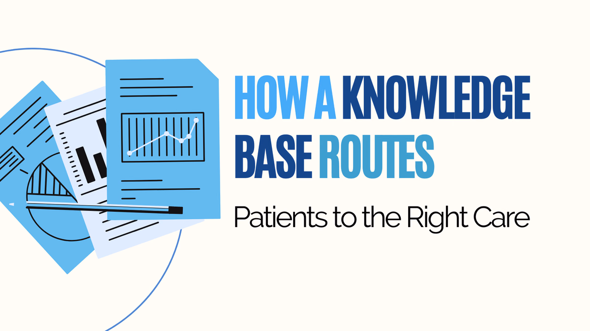 How a Knowledge Base Routes Patients to the Right Care