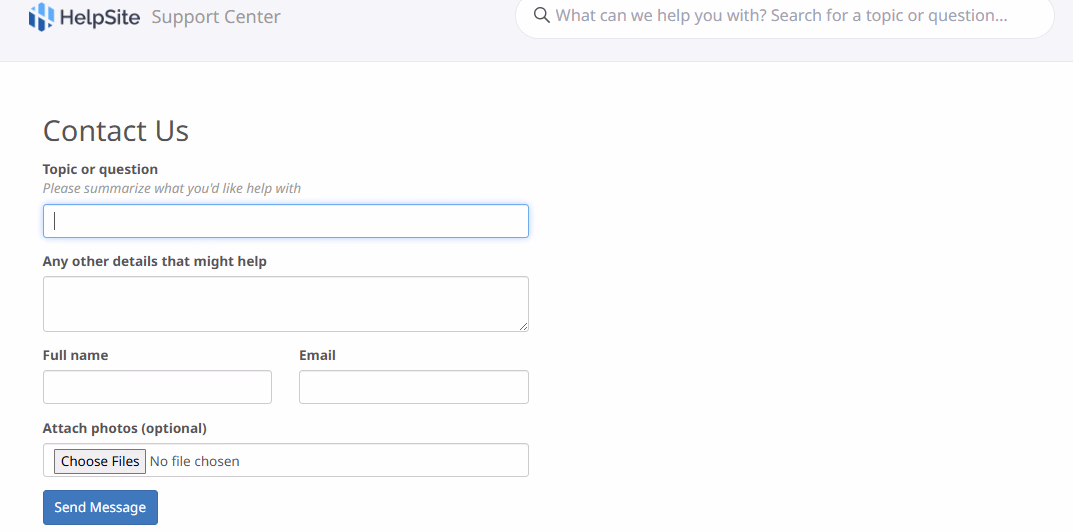 5. Add a smart contact form for edge cases