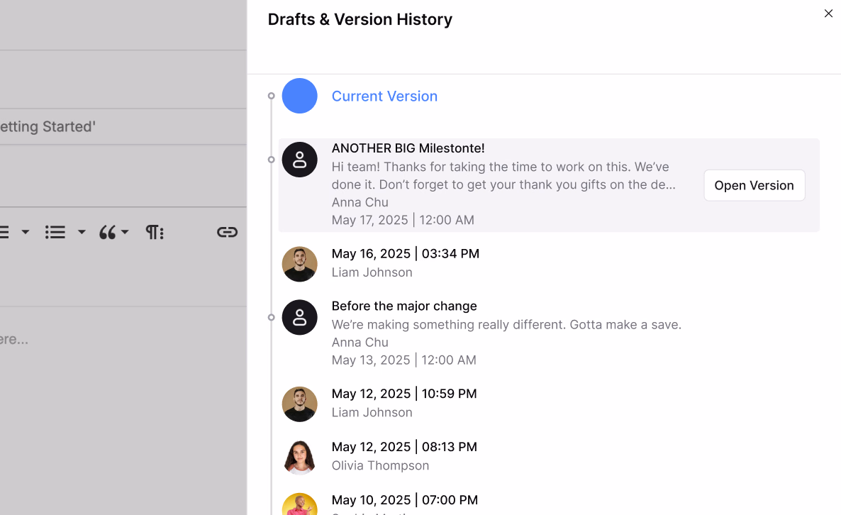 Article Versioning + Audit Trail