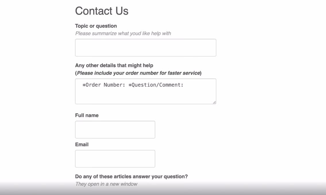 Contact Form Embed (JavaScript Snippet)