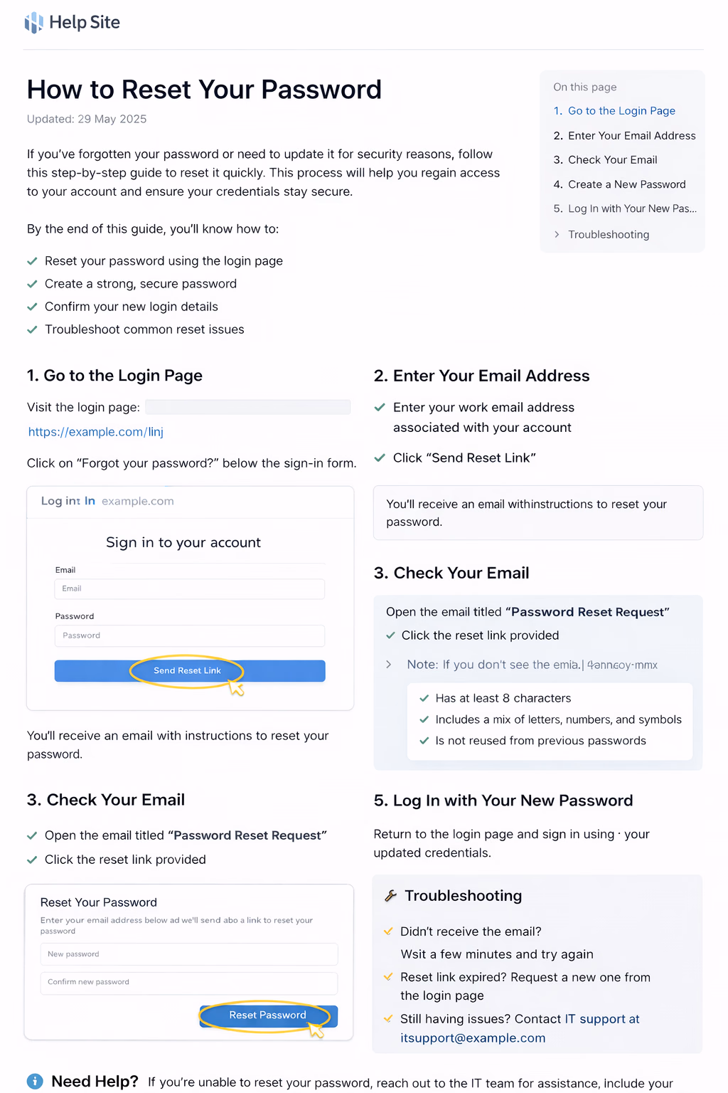 3. Standardize troubleshooting guides